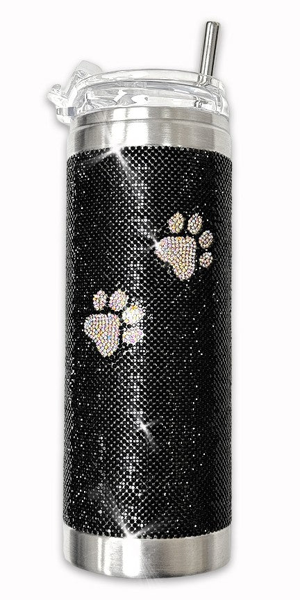 Jacqueline Kent Diamonds in the Ruff Tumbler – Black with Paws