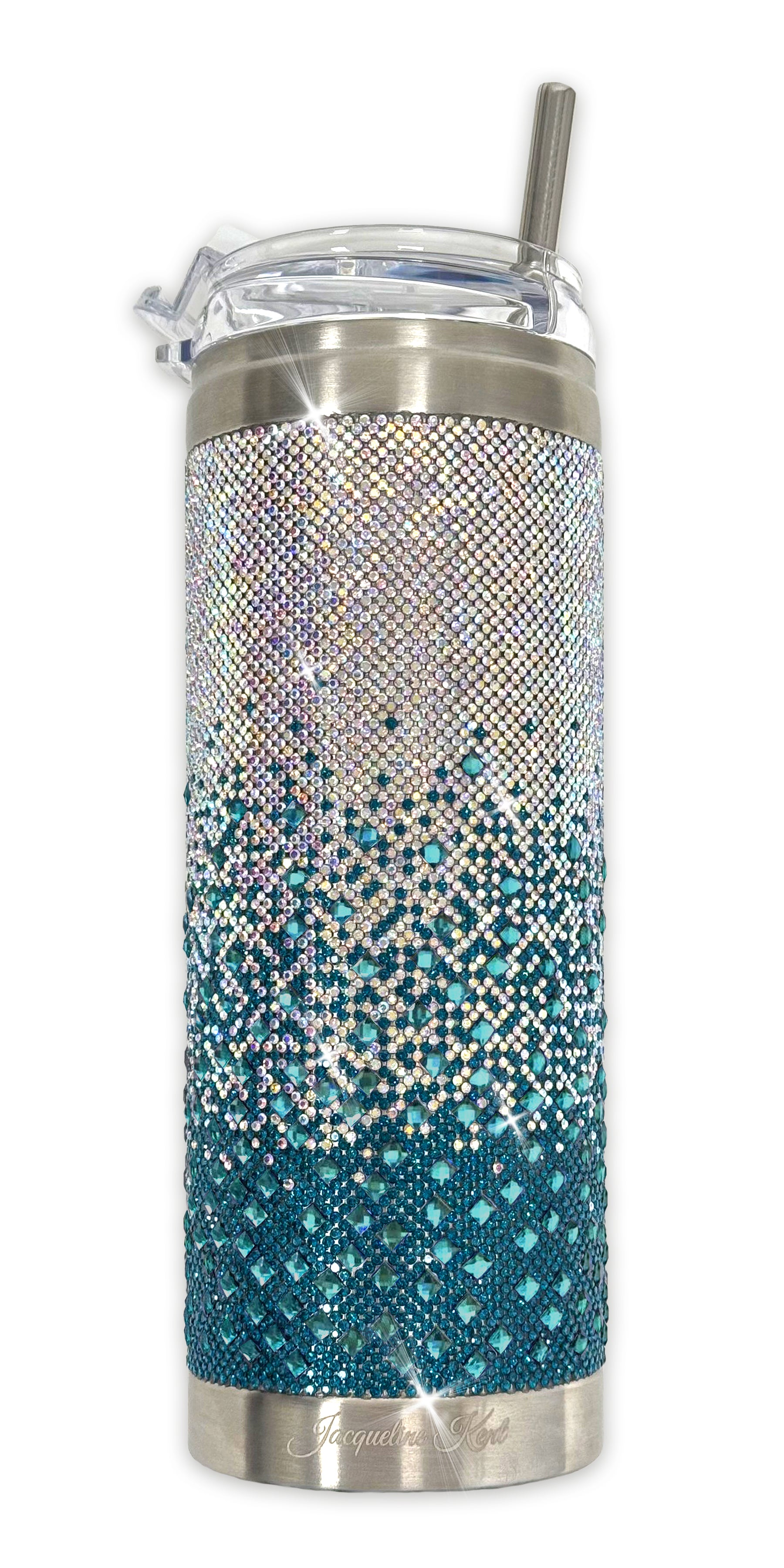 TUMBLER CRYSTAL TEAL OMBRE