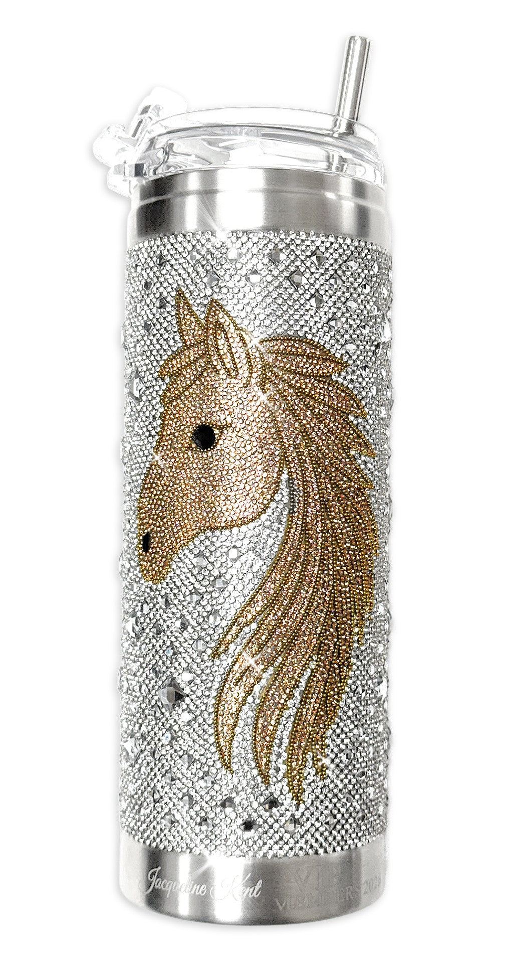 Jacqueline Kent Crystal Tumbler Kentucky Kindred Gold