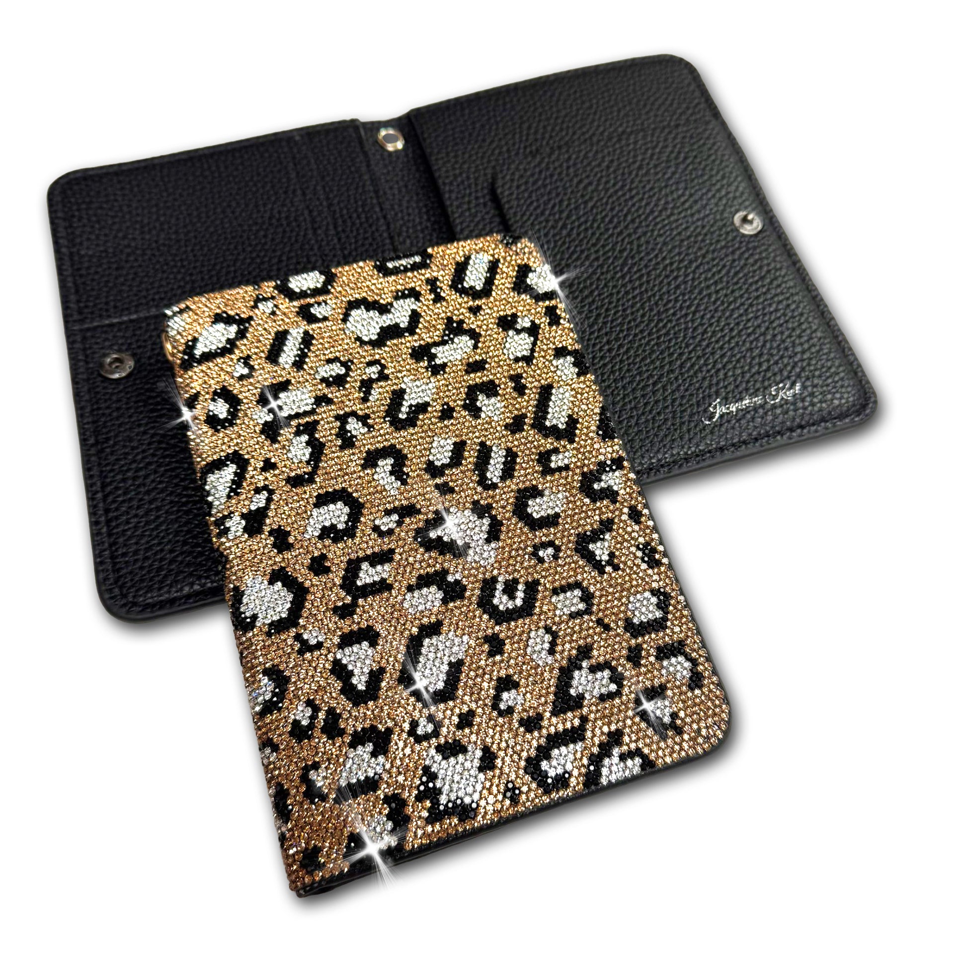 WILD LEOPARD LUX COLLECTION PASSPORT HOLDER LEOPARD GOLD