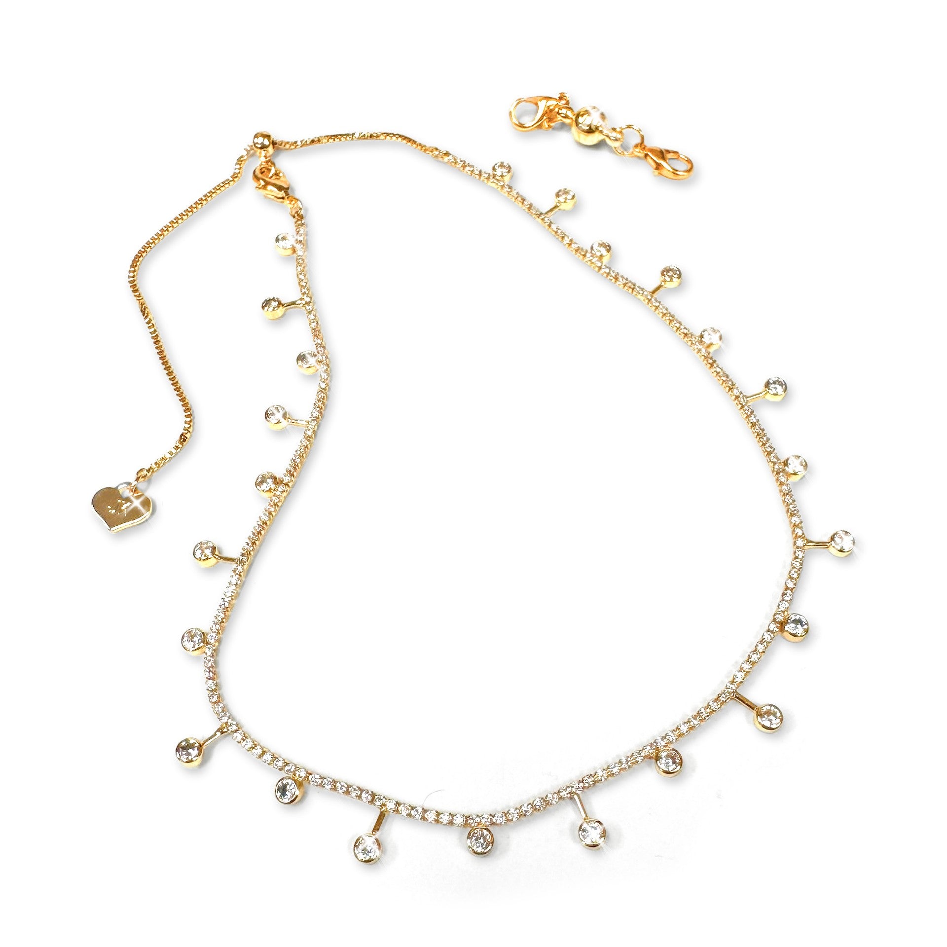 ANKLET GOLD DROP STONE