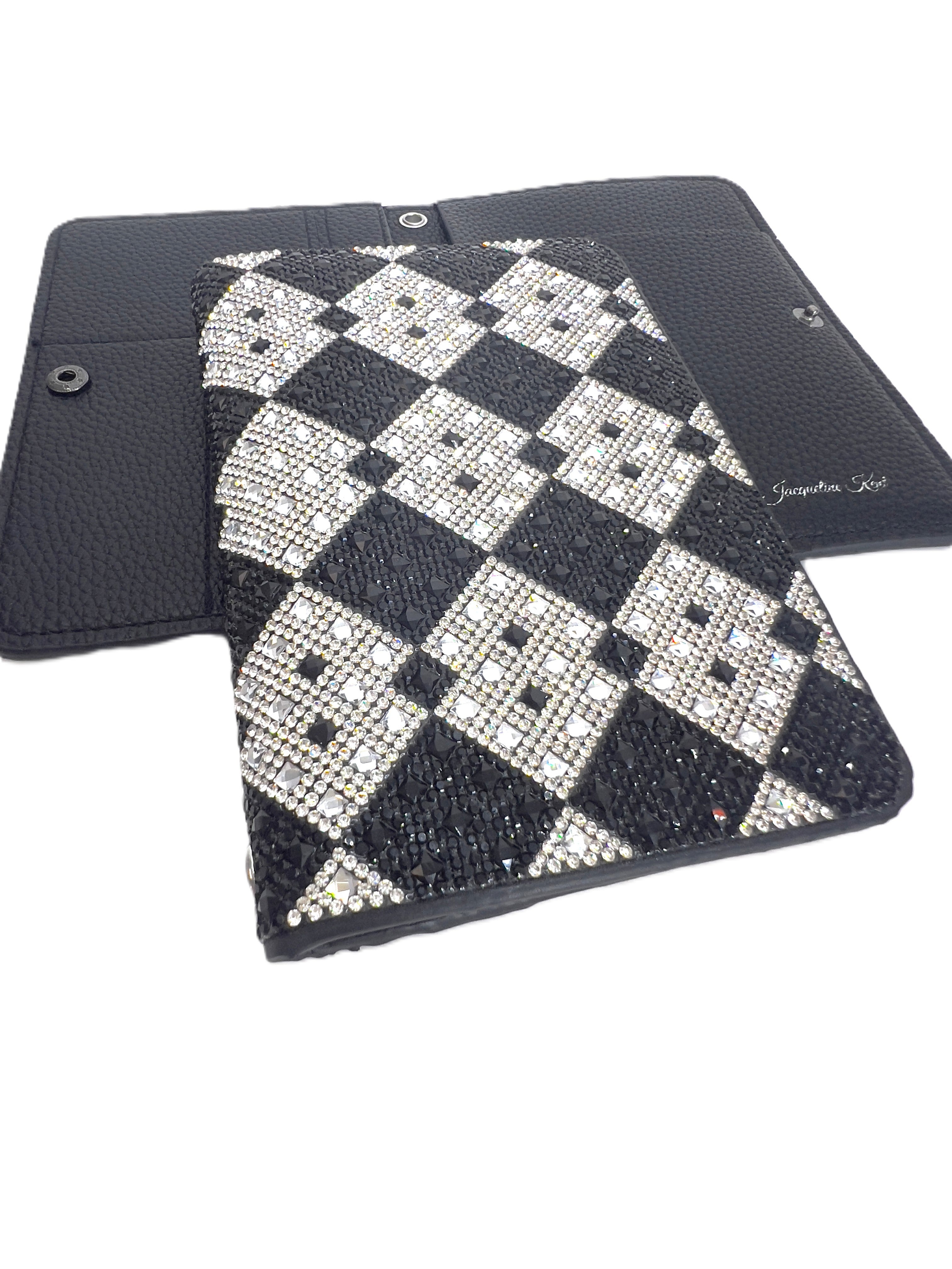 STARRY NIGHT PASSPORT HOLDER SILVER BLACK