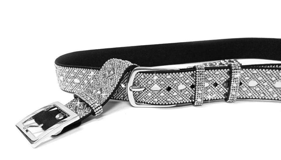 ROYAL ICE BELT & EXTENDER WHITE DIAMOND SILVER