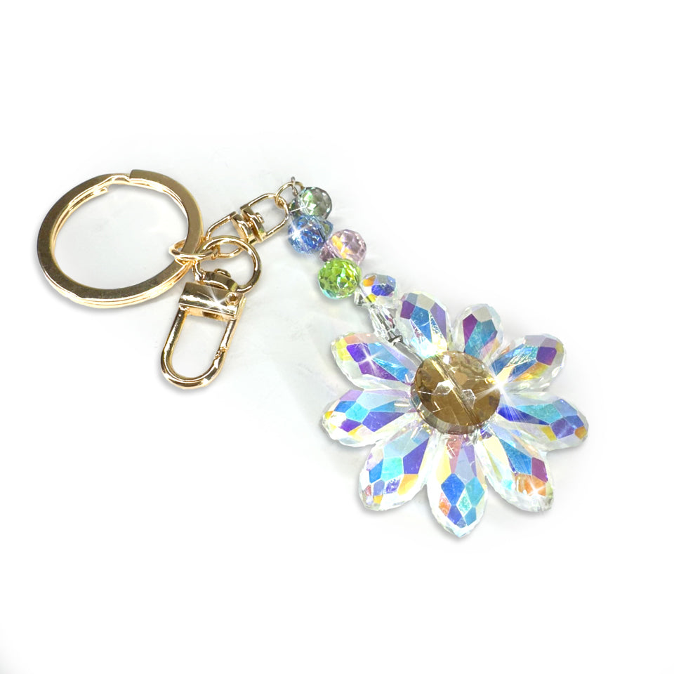 CRYSTAL DAISY KEYCHAIN CK