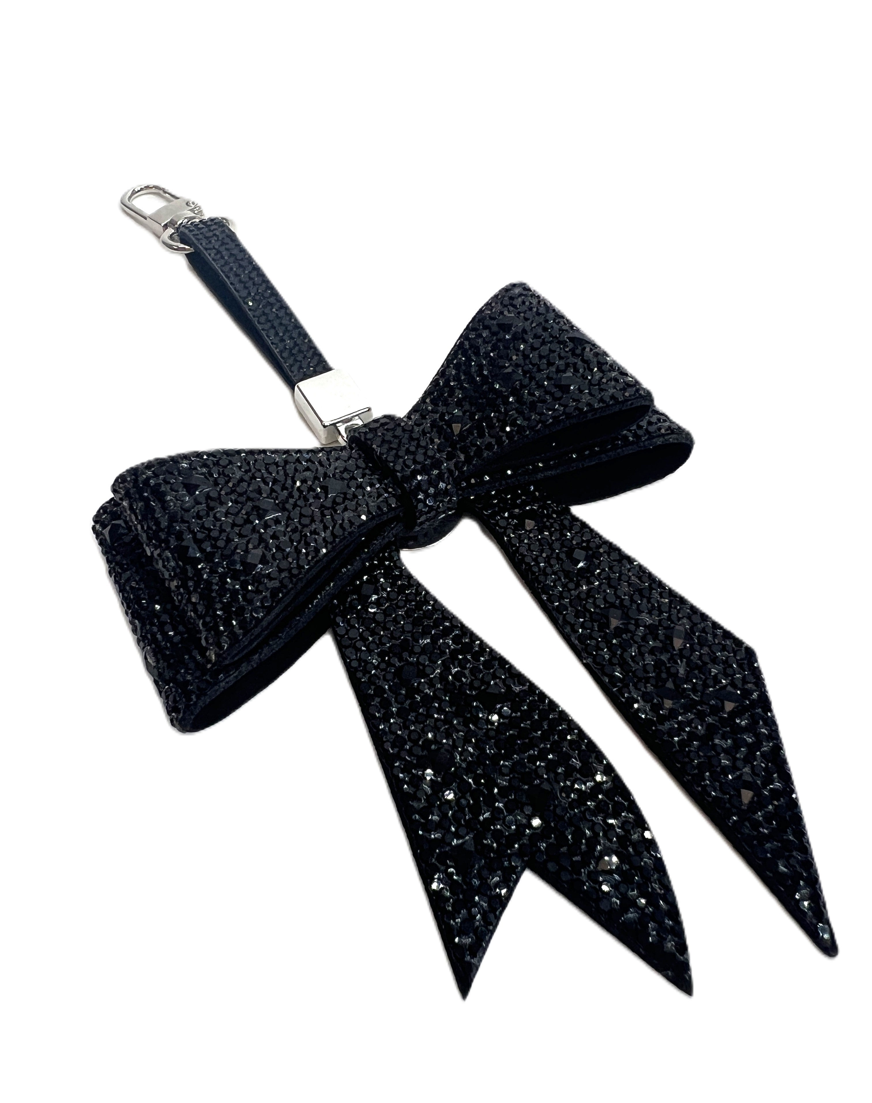 STARRY NIGHT BOW PURSE CHARM BLACK