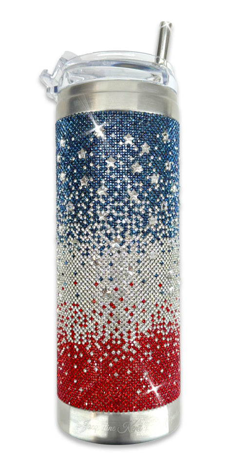 TUMBLER AMERICAN RED WHITE AND BLUE