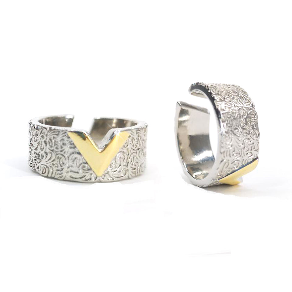 RING V SILVER GOLD