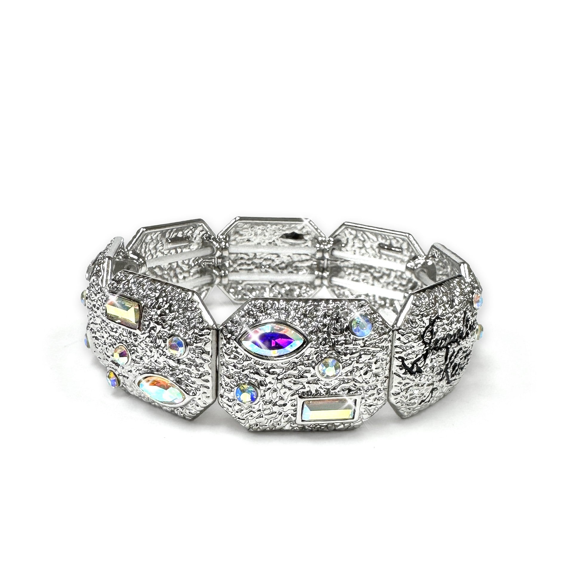 Jacqueline Kent Crowned Jewel Mosaic Bracelet – Silver