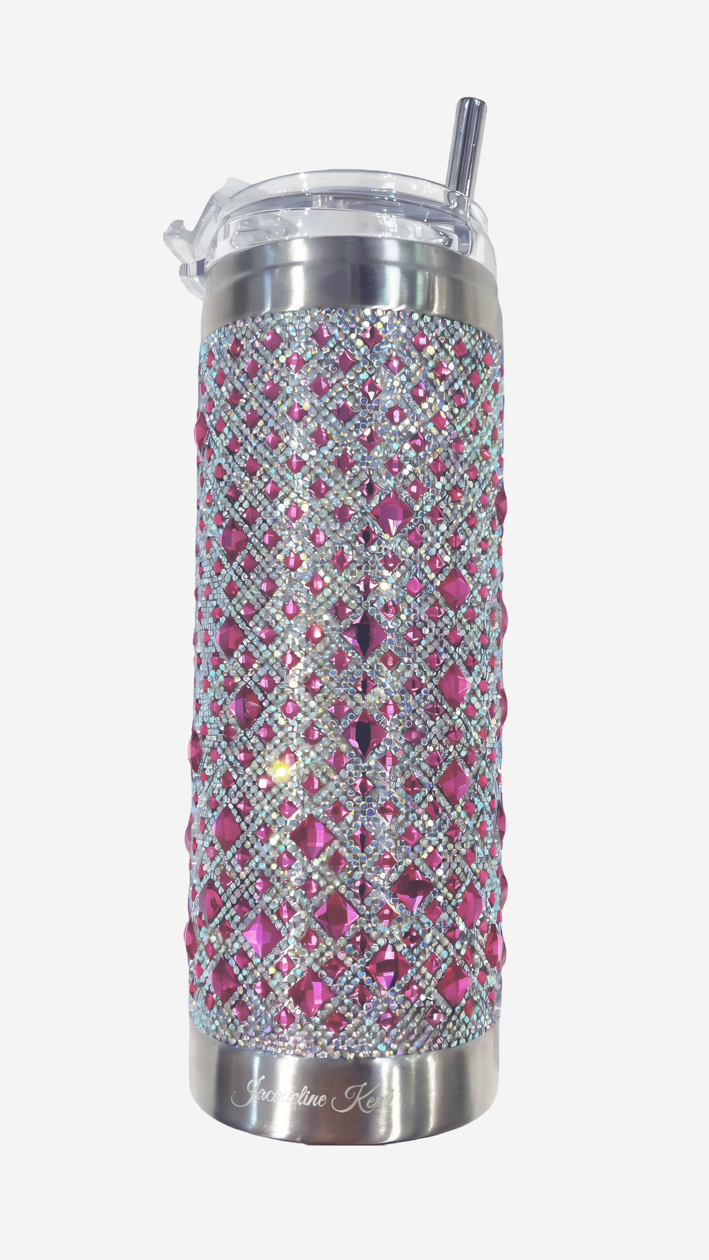 PINK TINSEL TUMBLER