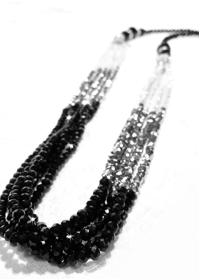 NECKLACE CINDERELLA BLACK/SILVER