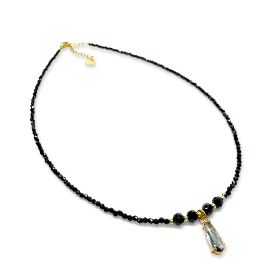 NECKLACE MIDNIGHT DROP BLACK