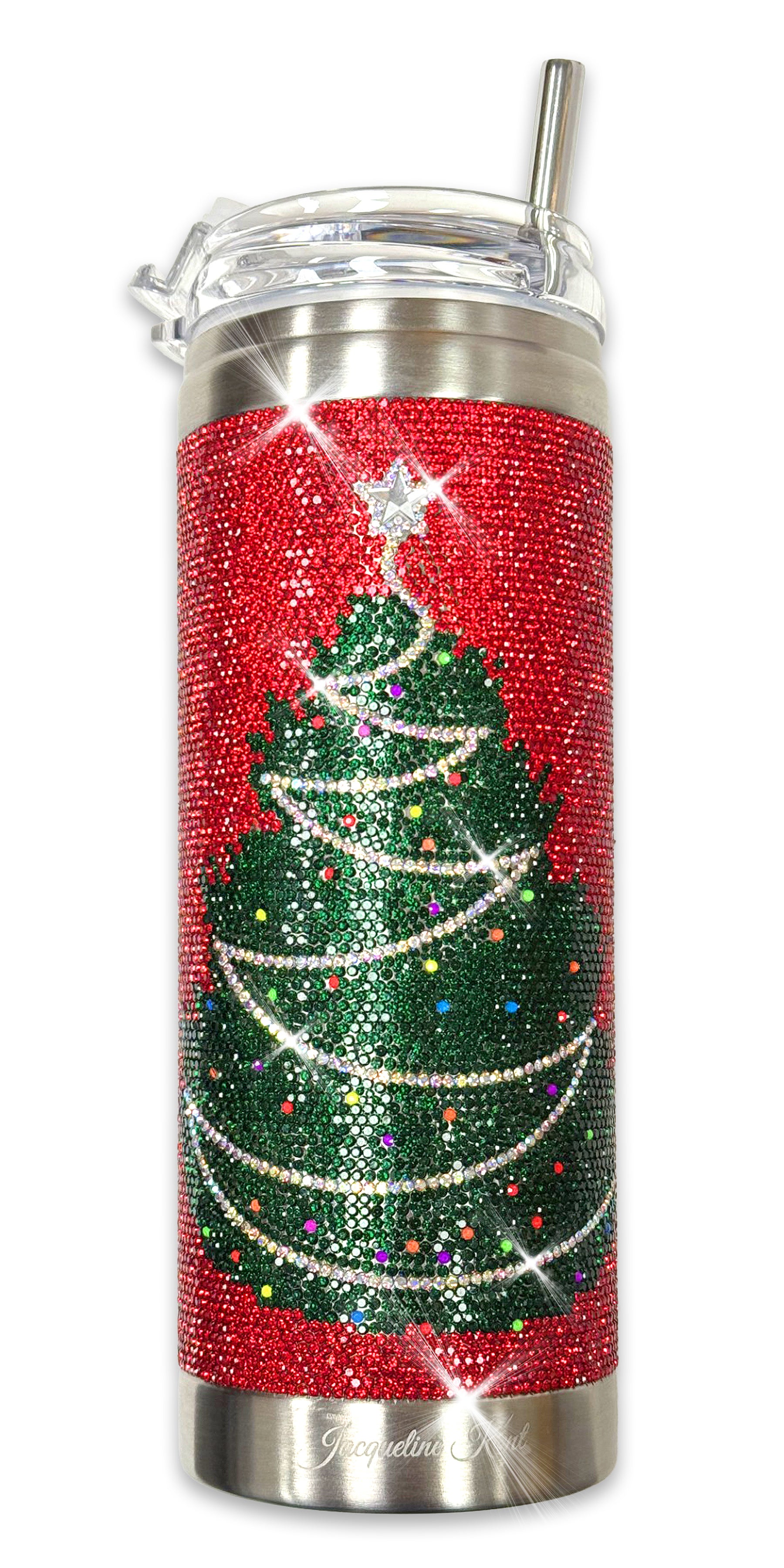 TUMBLER CRYSTAL TREE RED