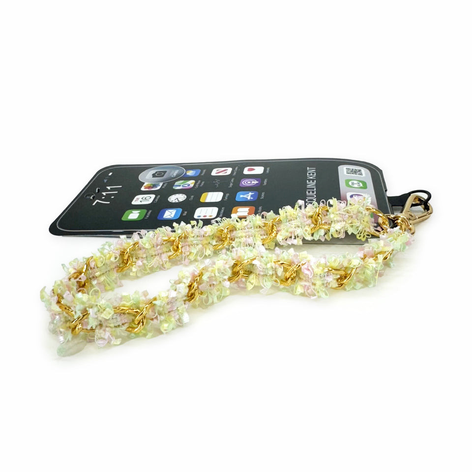 LUX SHORT PHONE LANYARD CREAM