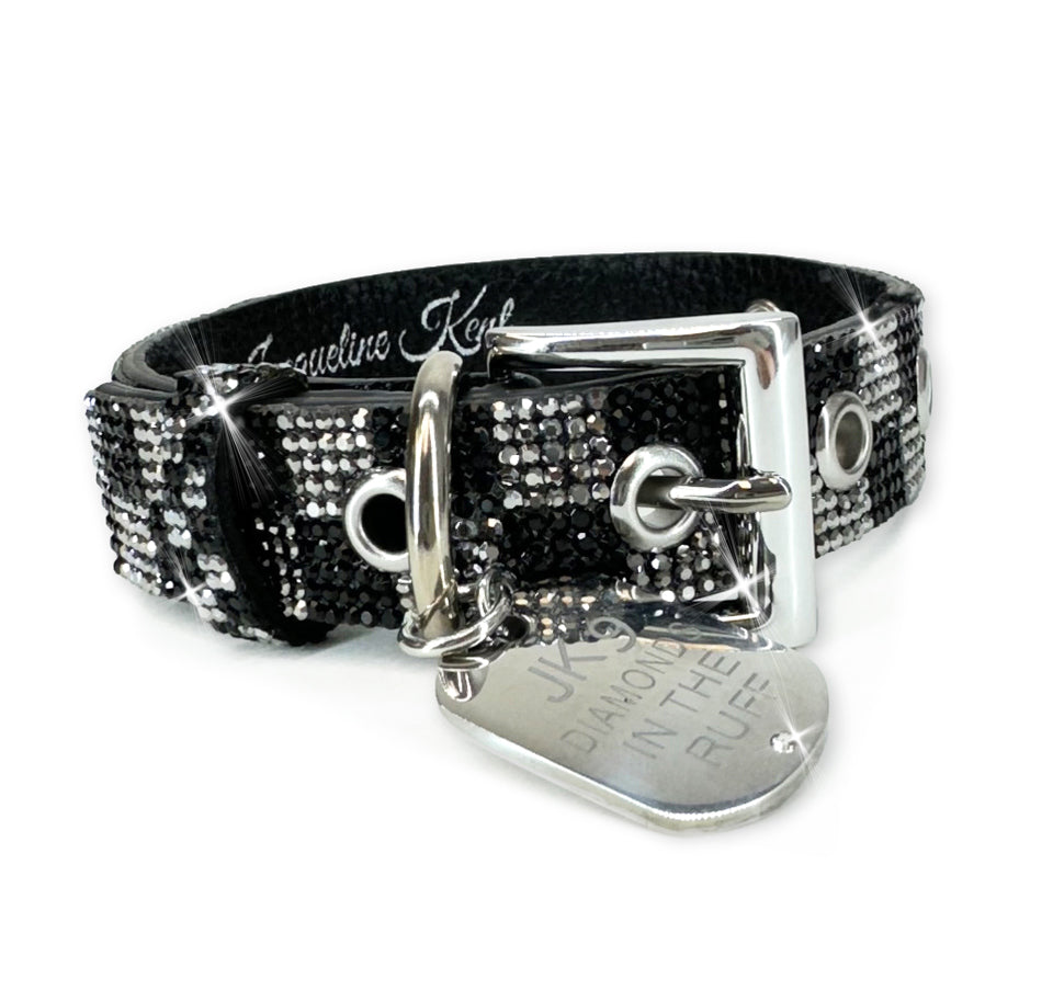 DIAMONDS IN THE RUFF DOG COLLAR CHECKMATE SMALL