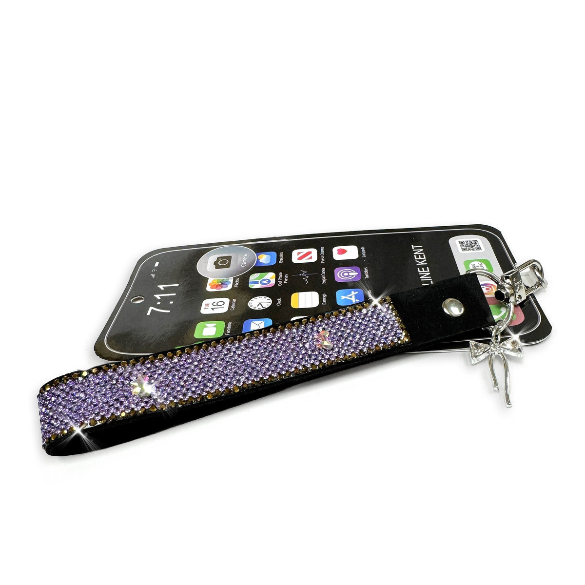 PHONE WRIST LANYARD PURPLE BOW **PRE SALE**