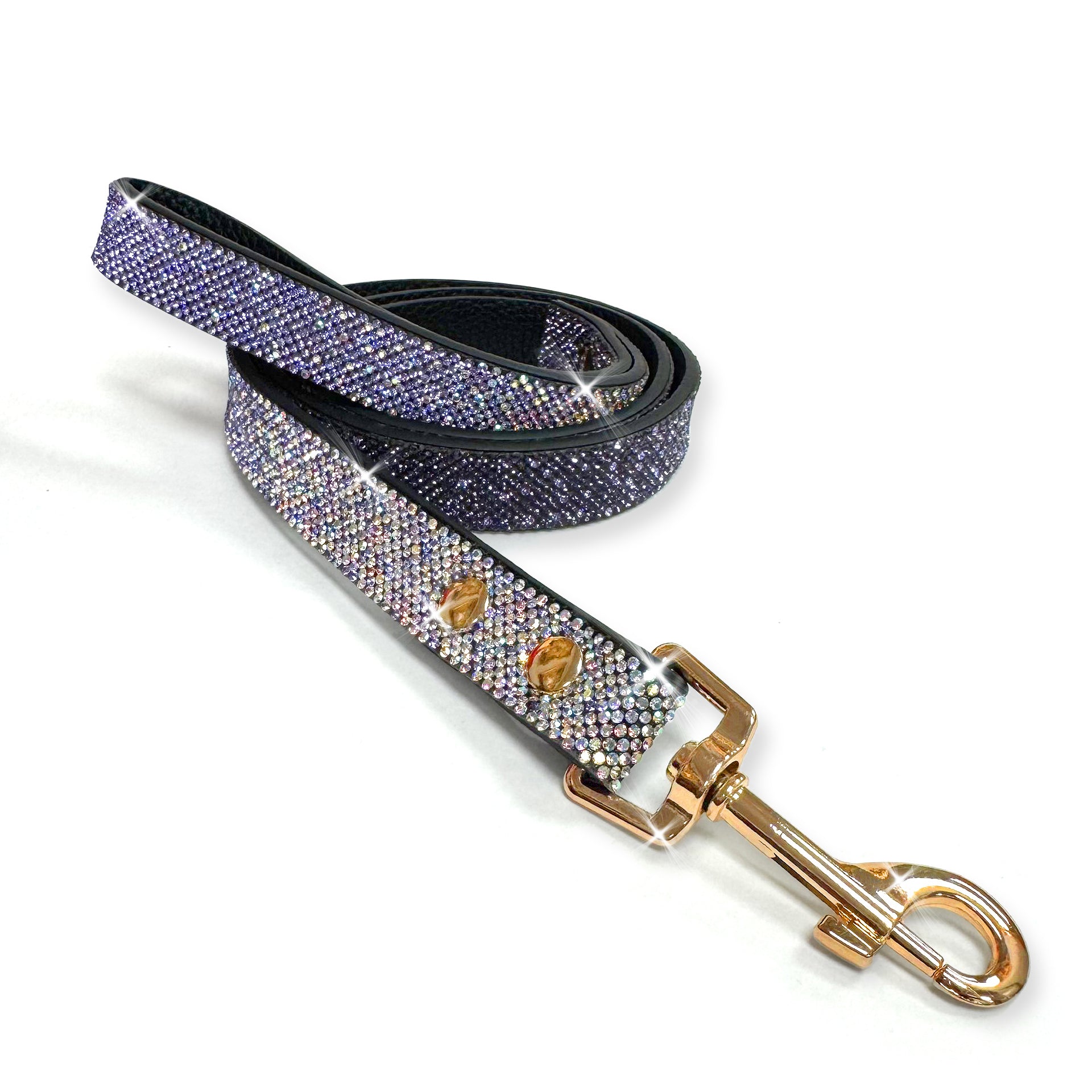 DIAMONDS IN THE RUFF PURPLE OMBRE LEASH