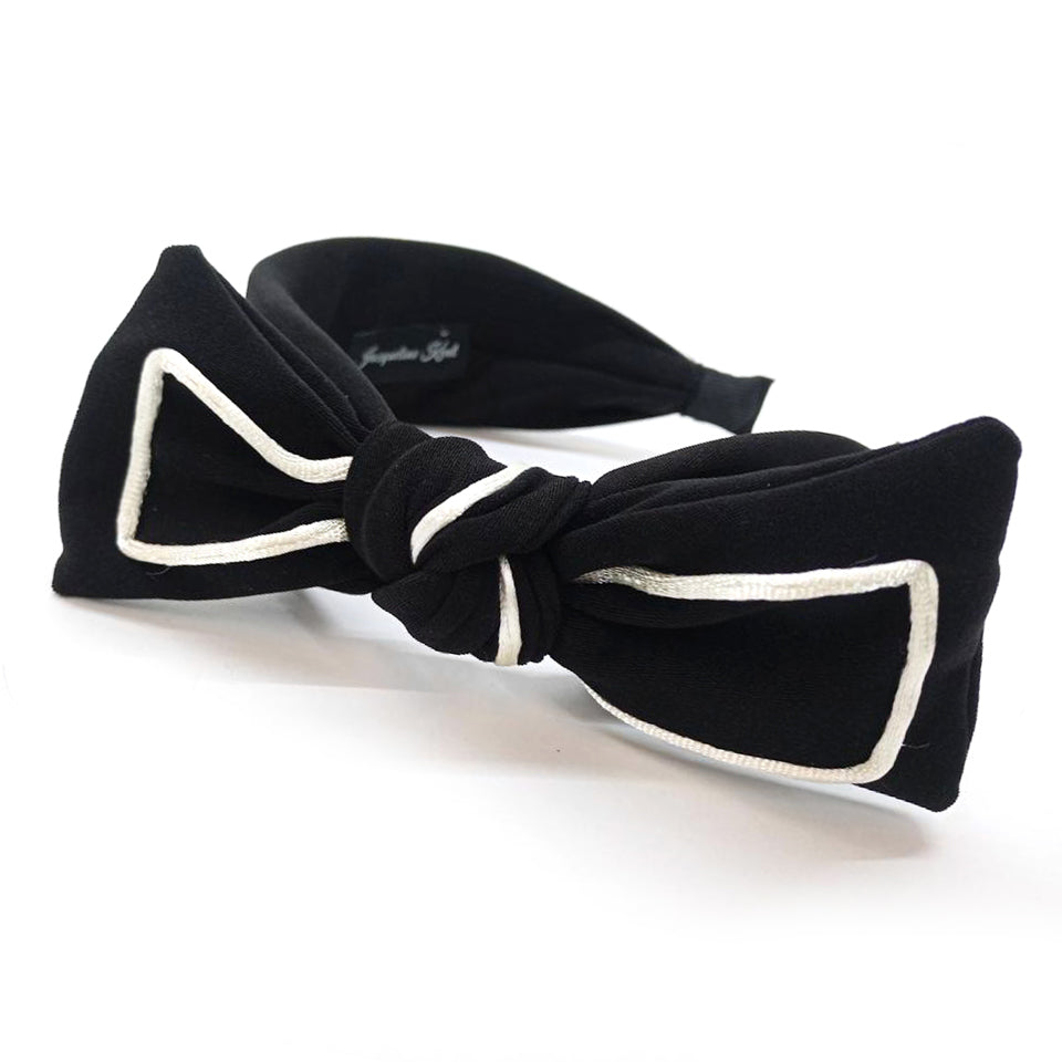 HAIRBAND CHAIN BOW BLACK