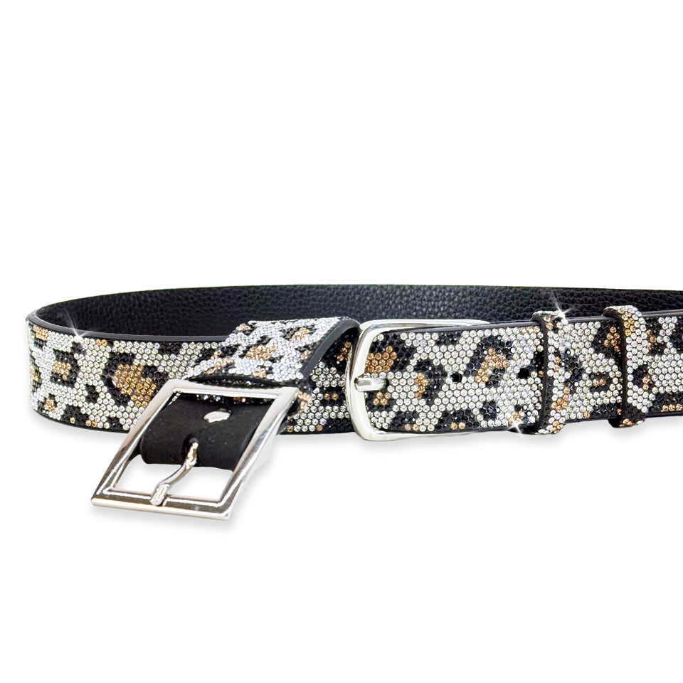 WILD LEOPARD LUX COLLECTION SILVER BELT