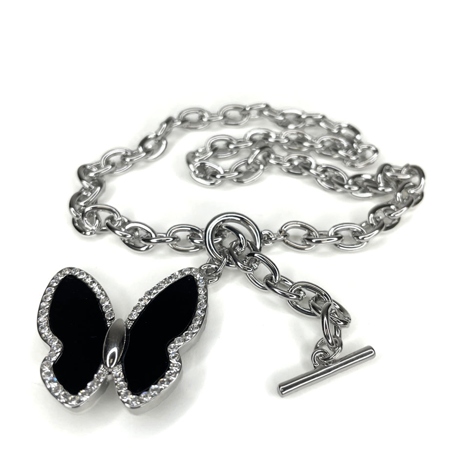 NECKLACE BUTTERFLY BLACK