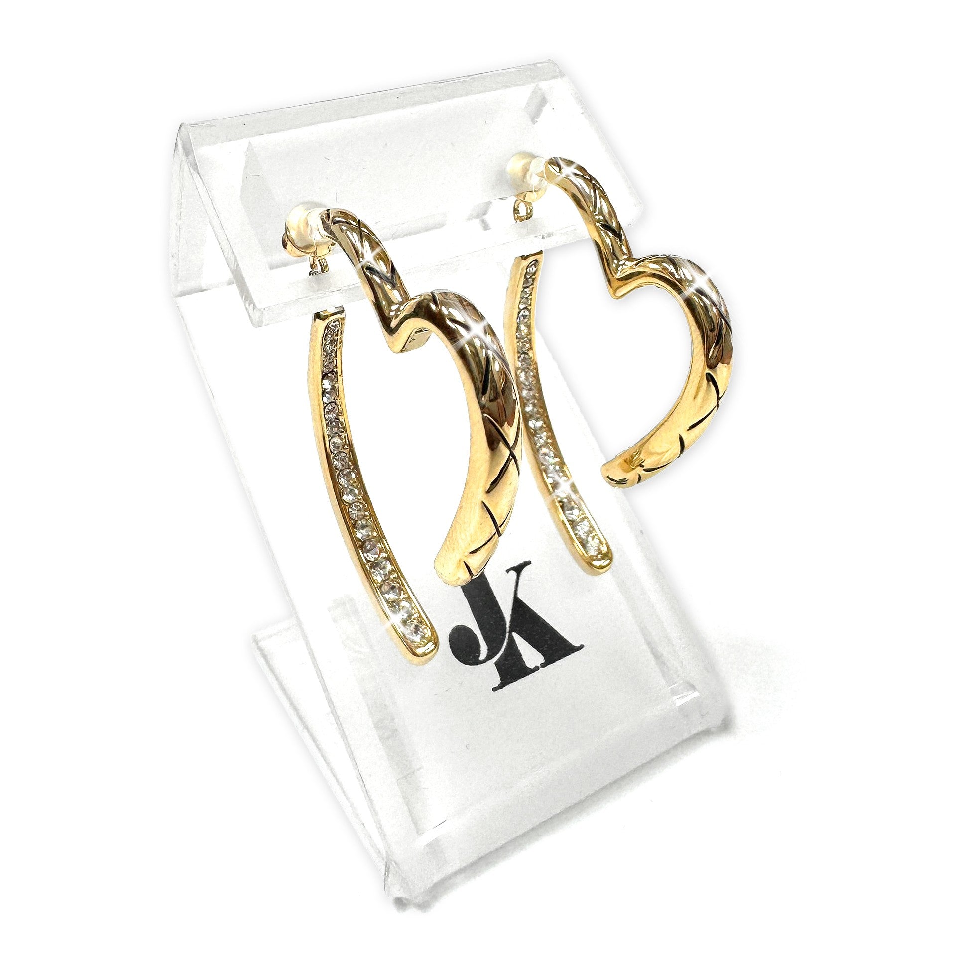 Jacqueline Kent Gold Broken Heart Earrings