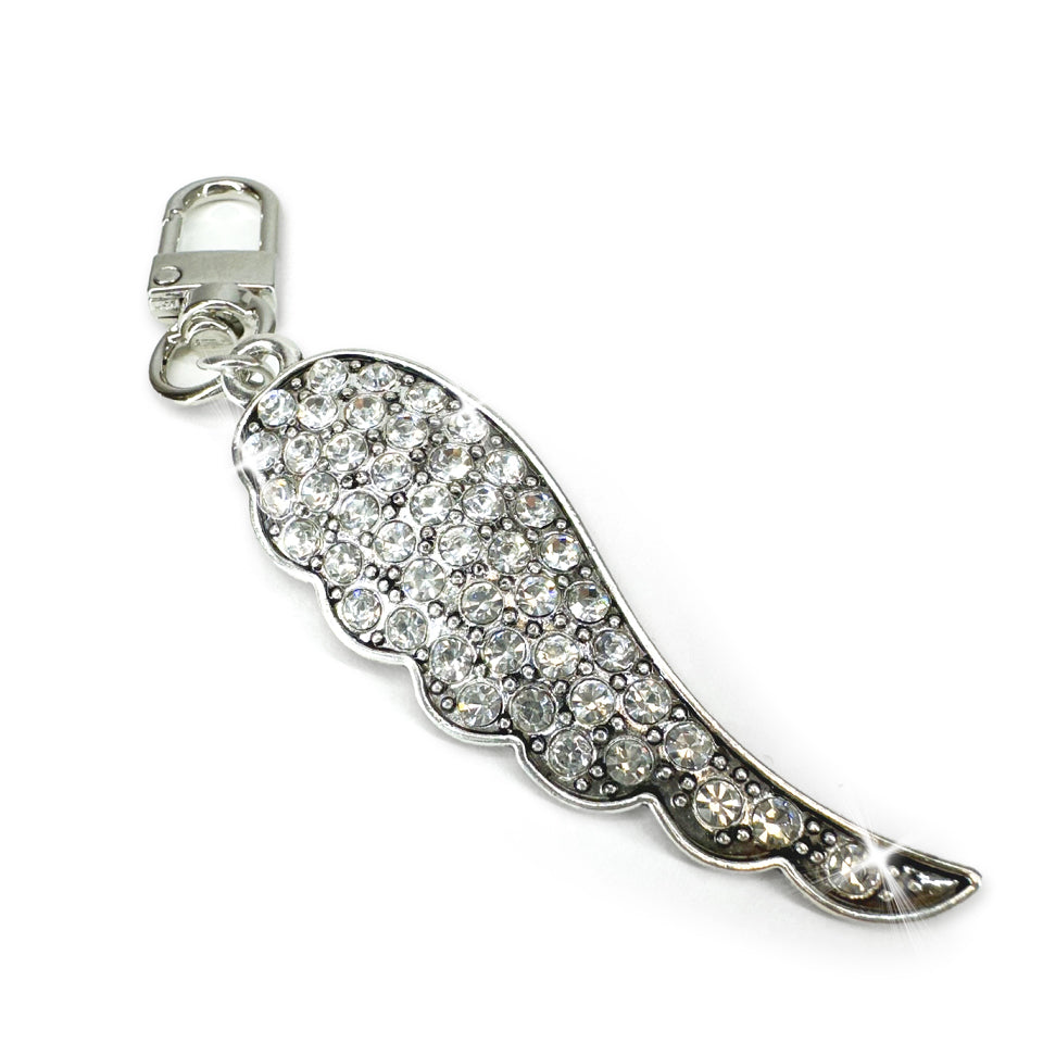 TUMBLER CHARM SMALL ANGEL WING SILVER