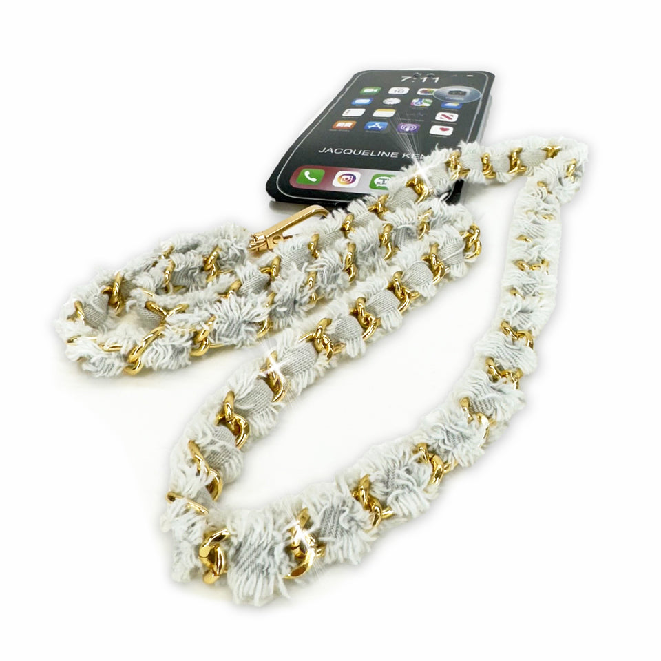 LUX LONG PHONE LANYARD BLUE