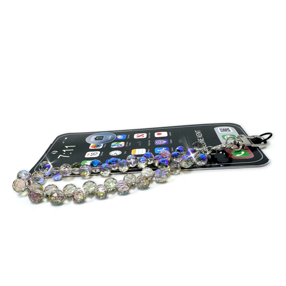 CRYSTAL PHONE LANYARD PURPLE