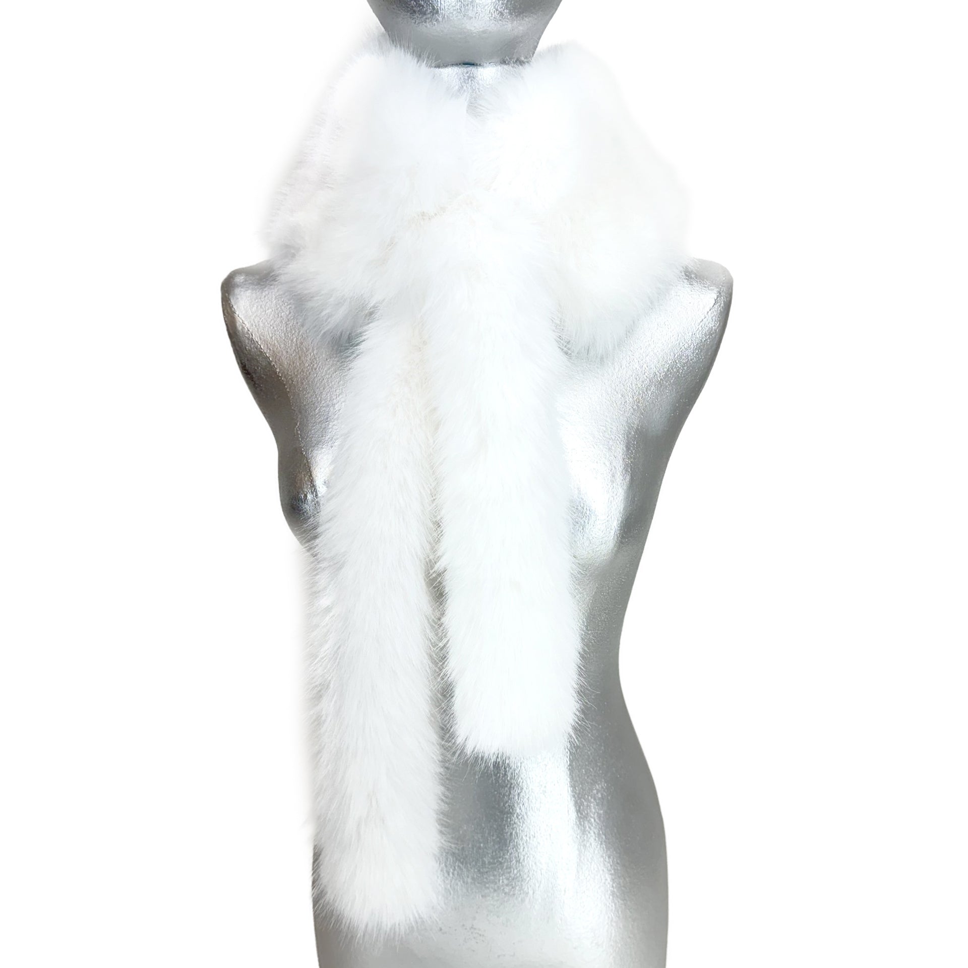 FAUX FUR FANTASY - FUR STOLE WHITE