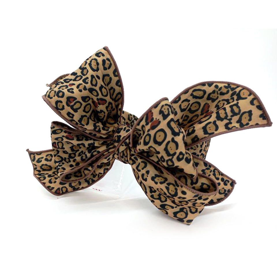 HAIRBAND FULL LEOPARD BROWN