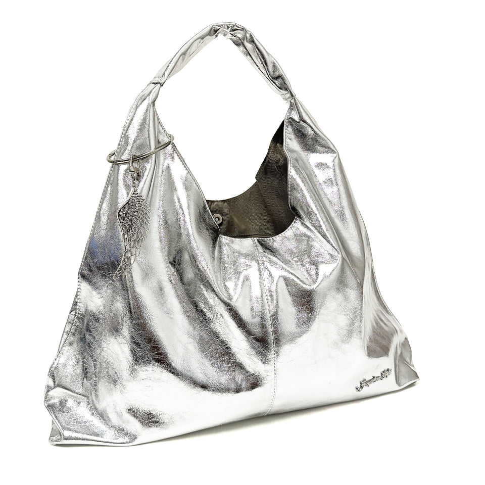 HANDBAG SILVER TOTE