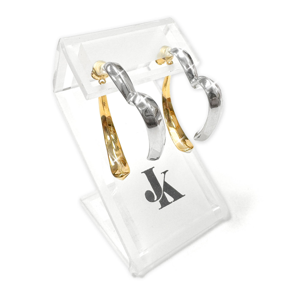 EARRING MIXED METAL BROKEN HEART