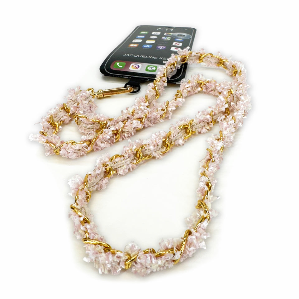 LUX LONG PHONE LANYARD PINK