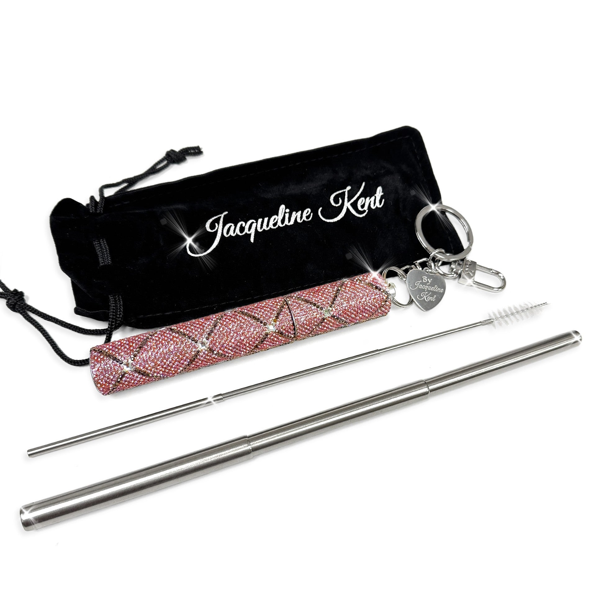TRAVEL STRAW PINK CROSS