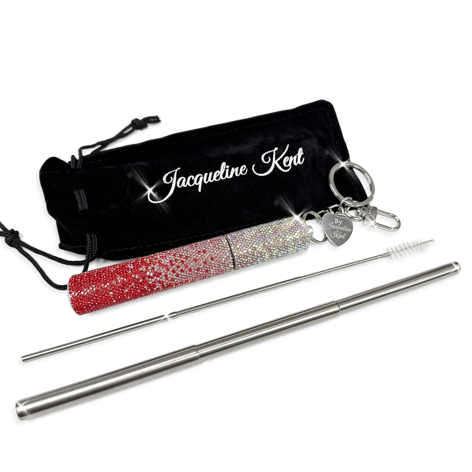 TRAVEL STRAW PINK/RED OMBRE