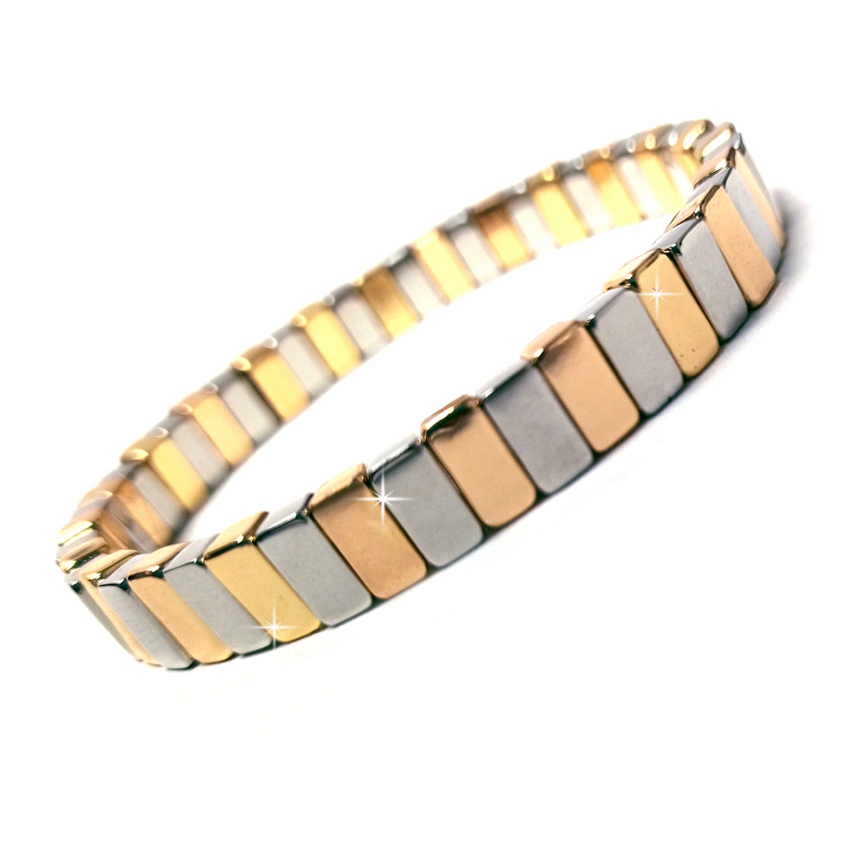 BRACELET ARISTOCRAT SMALL BARS SILVER GOLD