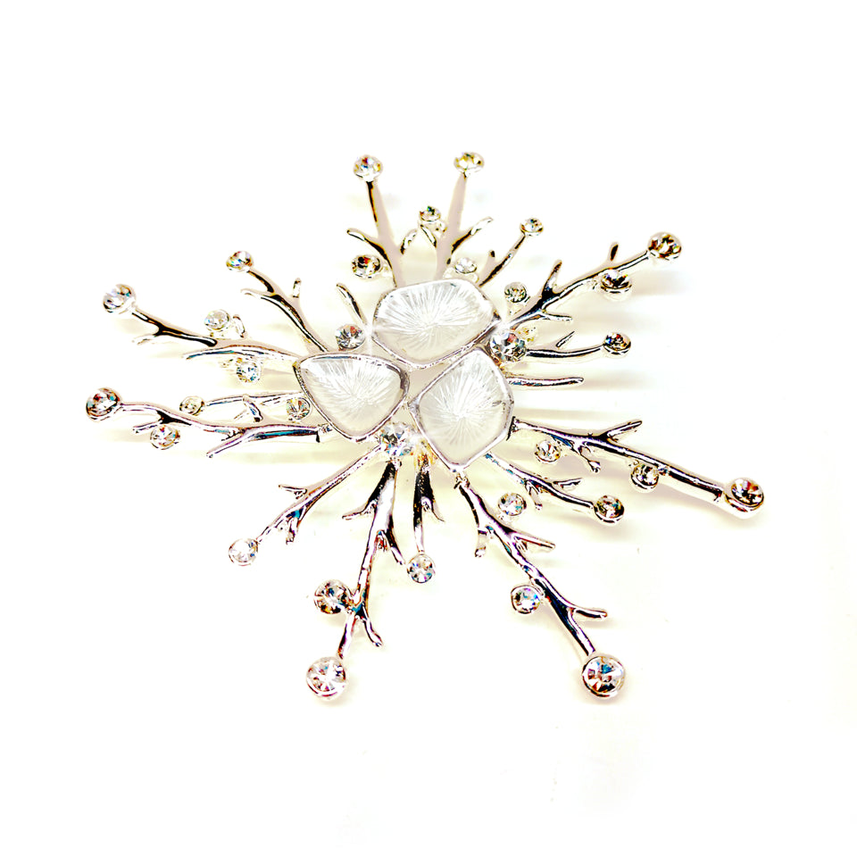 BROOCH GALAXY FLAKE SILVER