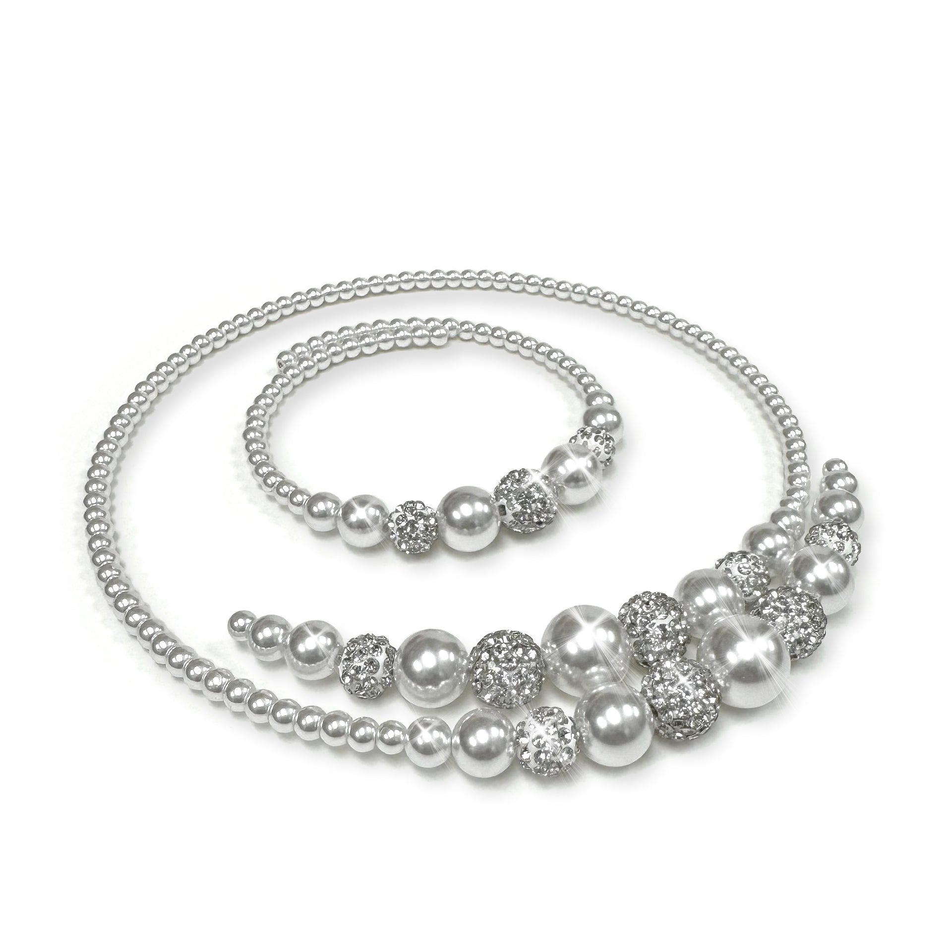 NECKLACE BRACELET PEARL SET