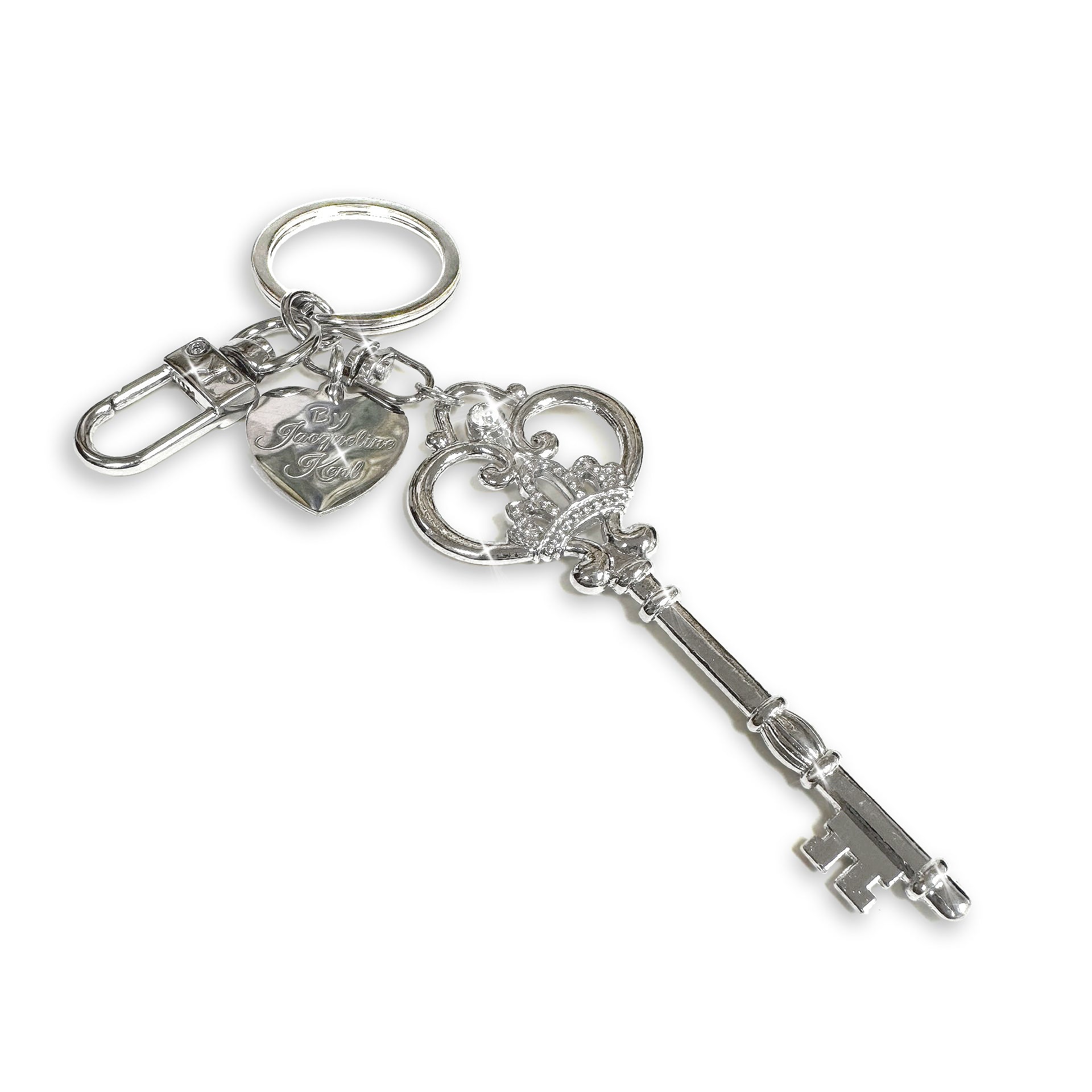 PURSE CHARM SILVER KEY