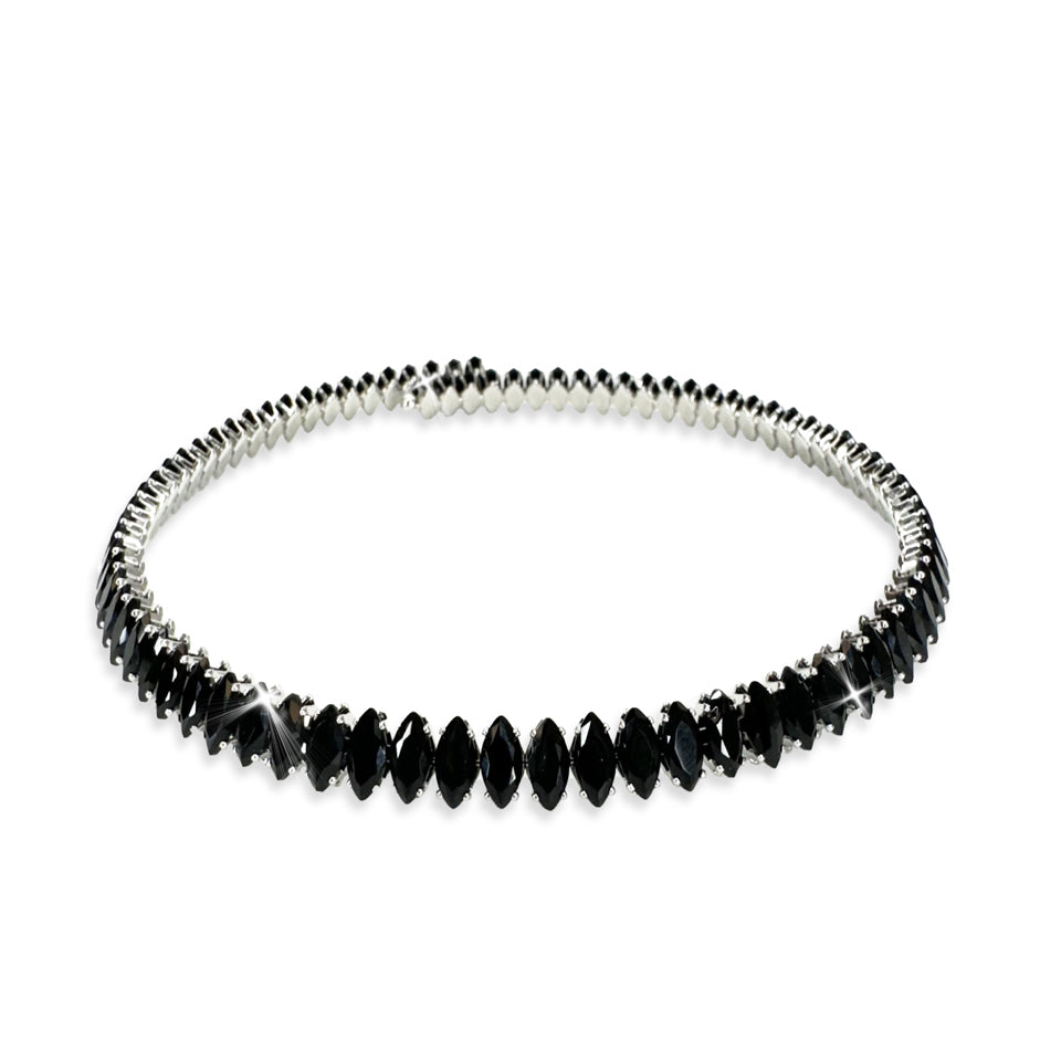 NECKLACE BLACK CRYSTAL CHOKER