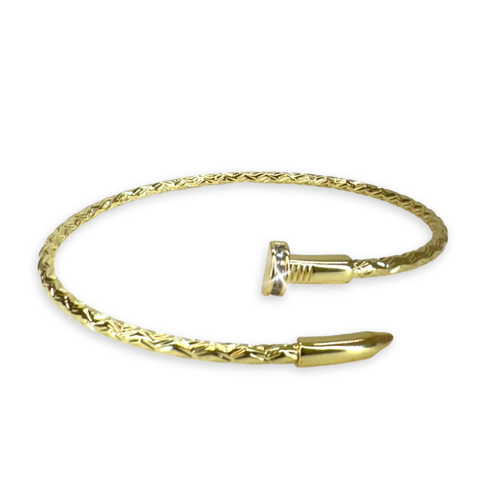 BRACELET GOLD NAIL STACKABLE