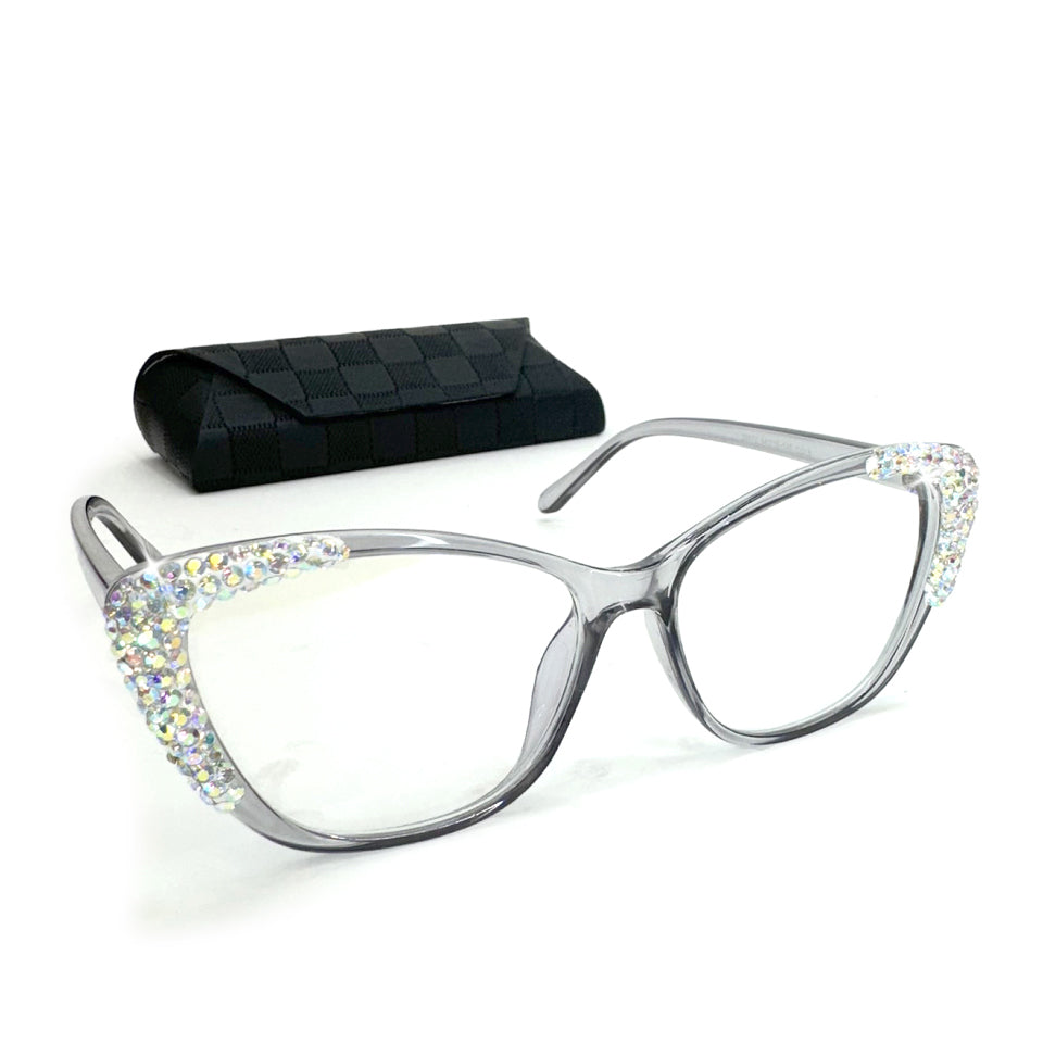 GLASSES CRYSTAL WING TIP CLEAR 250