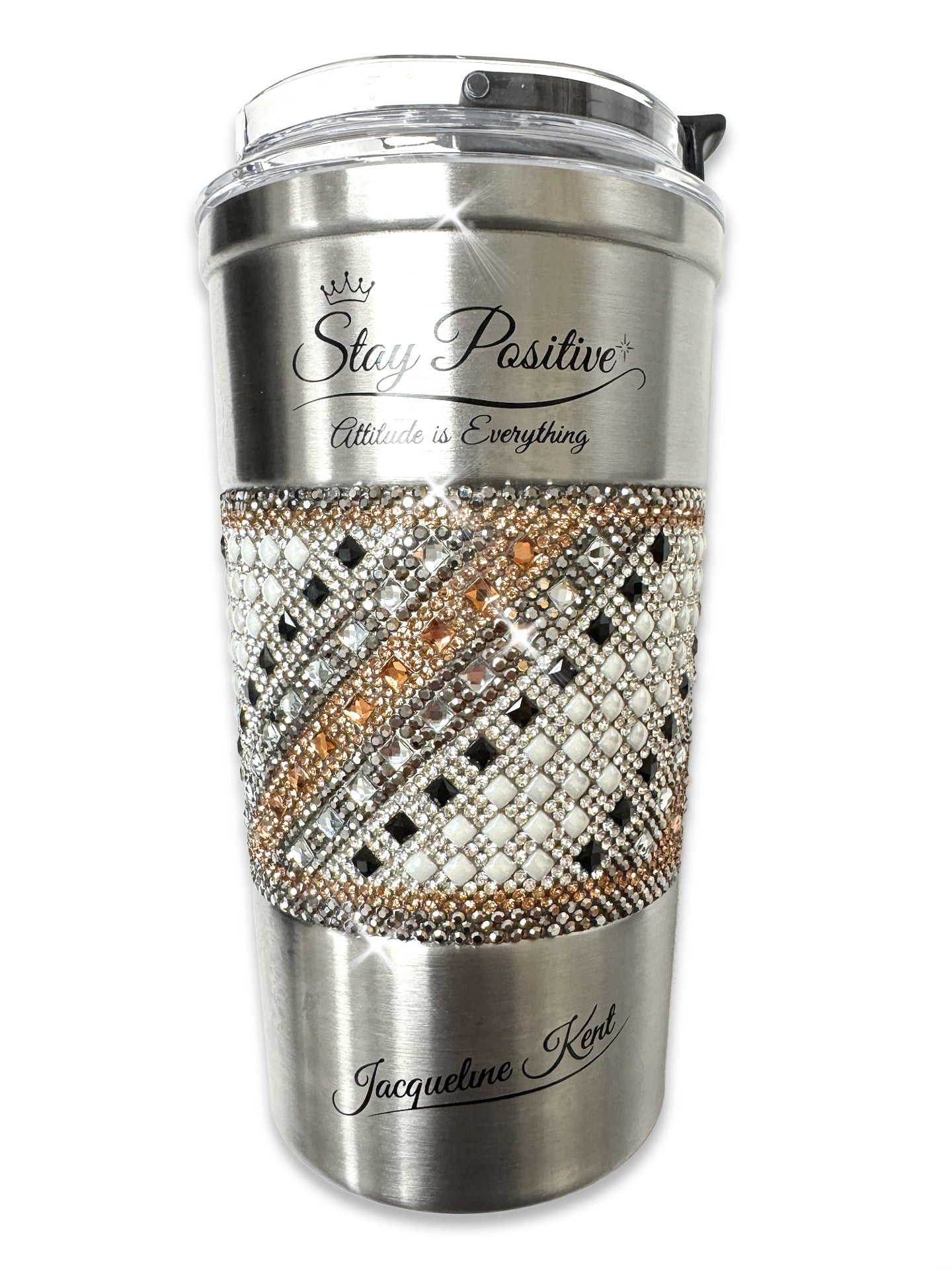 Jacqueline Kent Signature Series Pearl Twist Coffee Cup Gold Black Silver Pearl