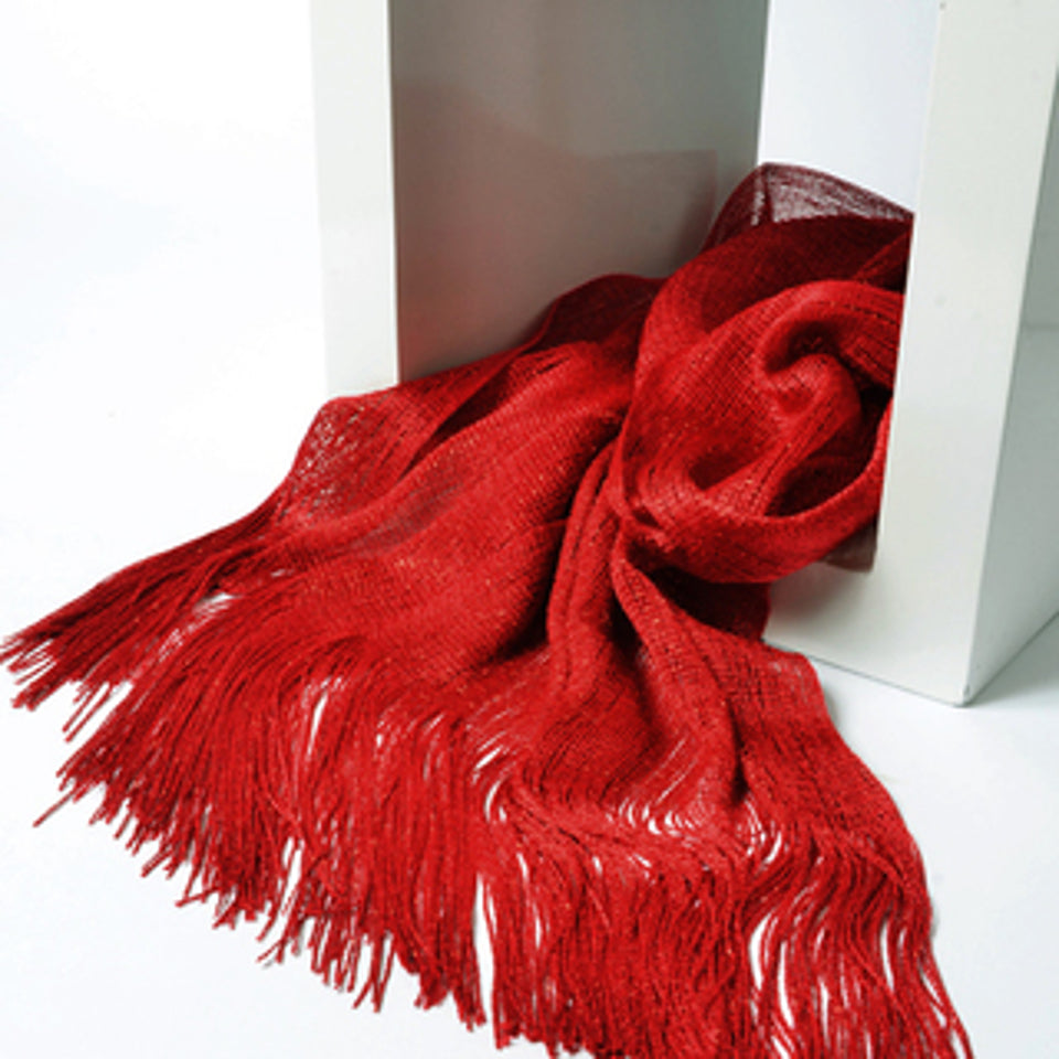 SCARF SPARKLE DARK RED