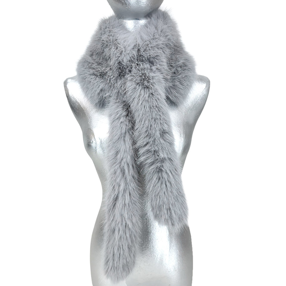 FAUX FUR FANTASY - FUR STOLE GREY