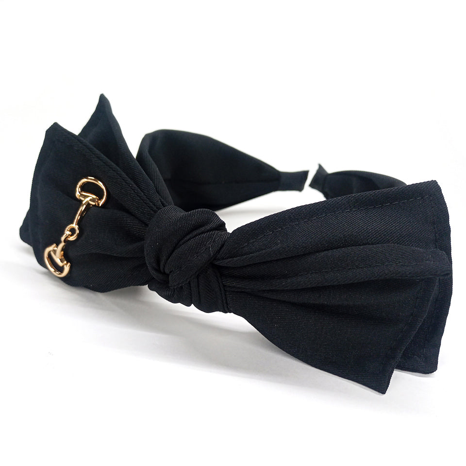 HAIRBAND PLAIN DESIGNER BLACK