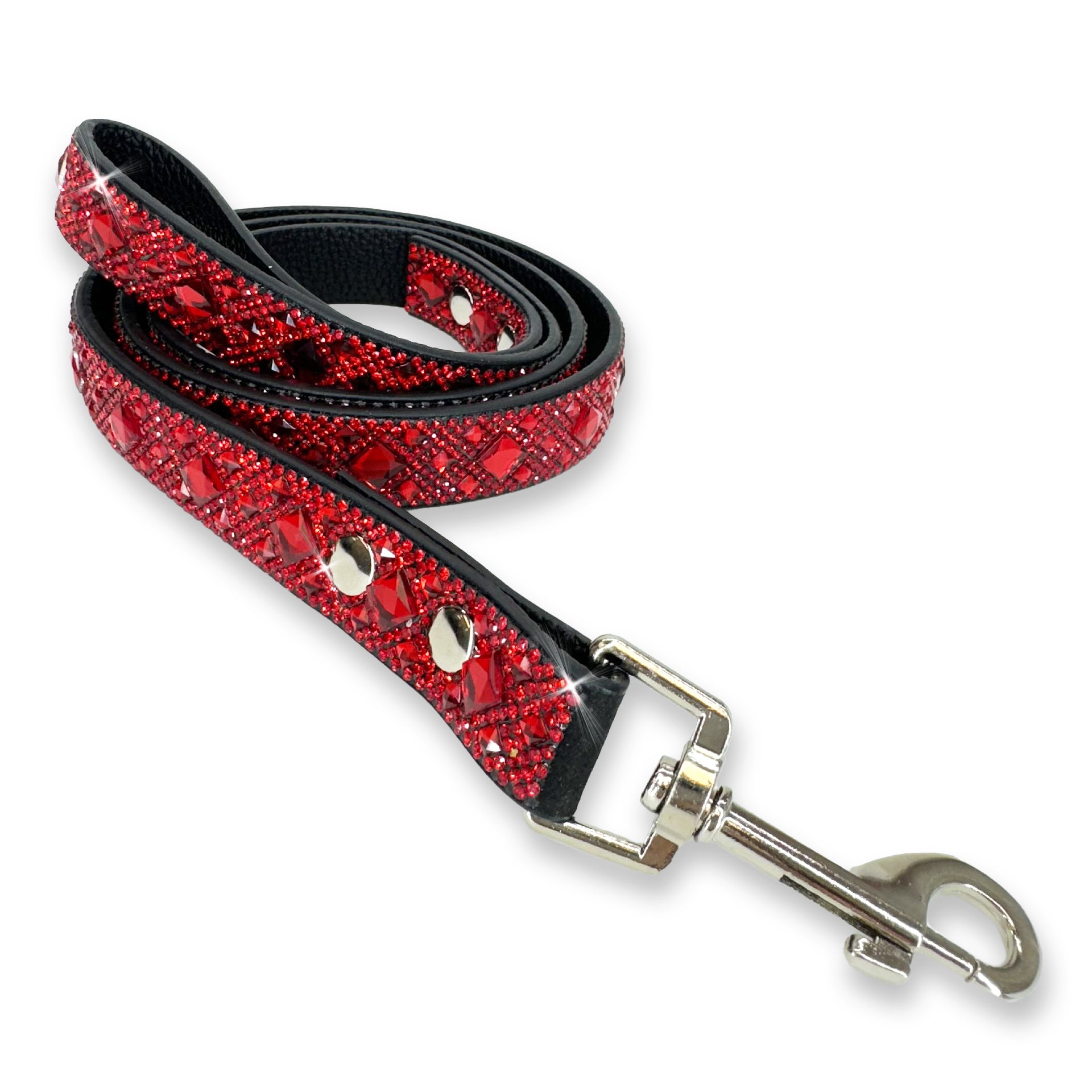 DIAMONDS IN THE RUFF LIGHT RED LEASH