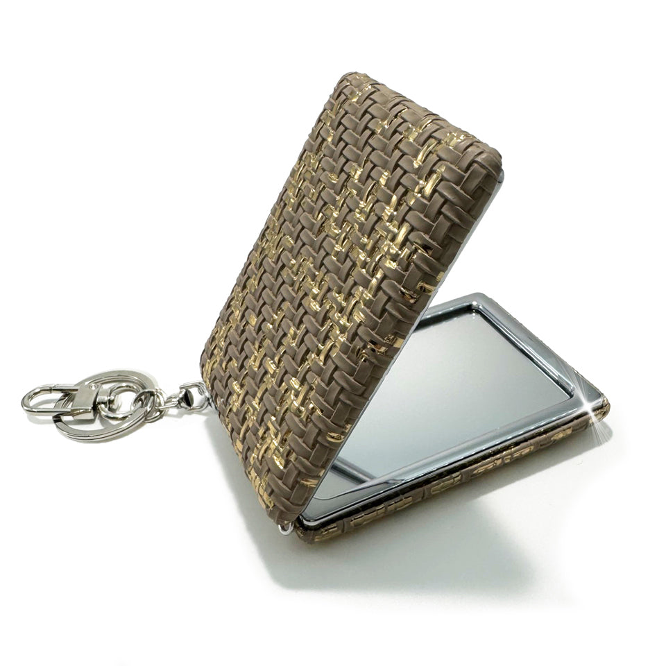 LUX COMPACT MIRROR KEYFOB GOLD