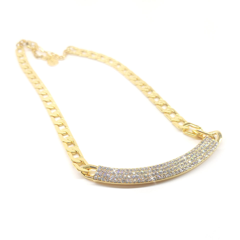 NECKLACE PAVE SMILE