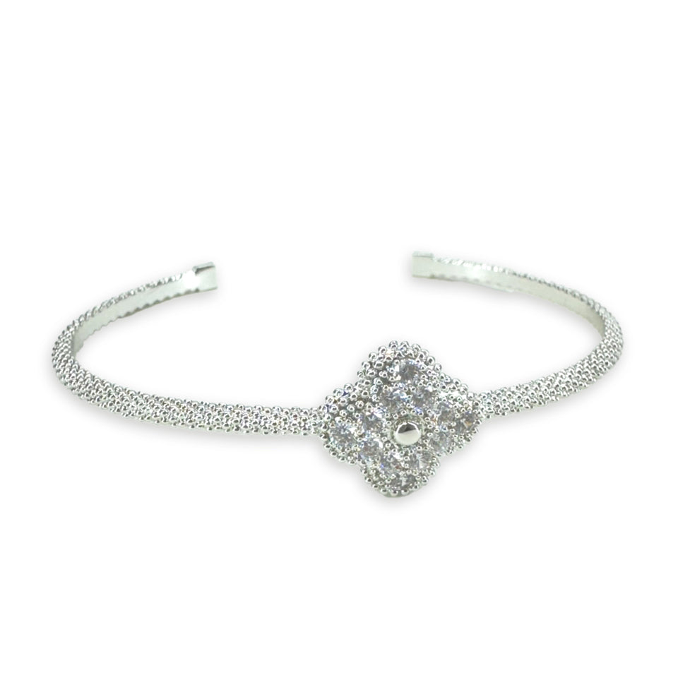 BRACELET SILVER CLOVER STACKABLE