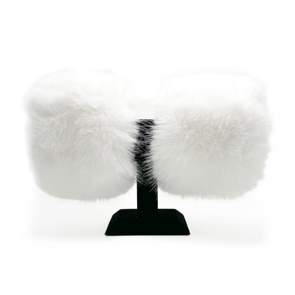 FAUX FUR FANTASY - COUTURE CUFFS WHITE